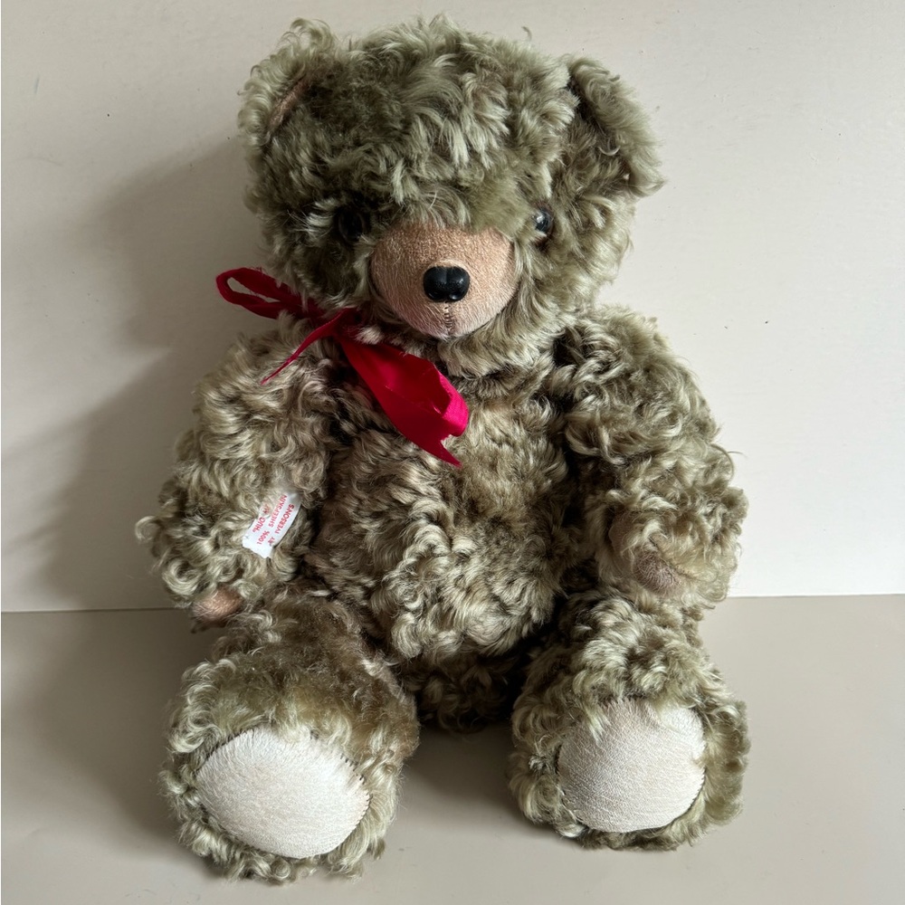 RARE‎  Unique "HUG ME" 100% Sheepskin Teddy Bear Made by Iverson's